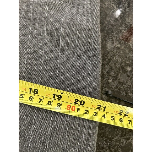 A New Day Grey Pinstripe Button Down Dress Office Androgynous Size Large City - Picture 7 of 8